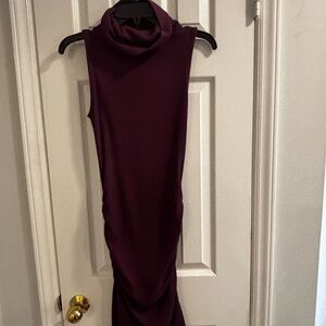 Elegant Purple Sleeveless Dress